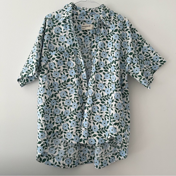 SOLD NEW❣️EVE GRAVEL ISIS SHIRT IN FLEURS BLEU - Picture 7 of 12